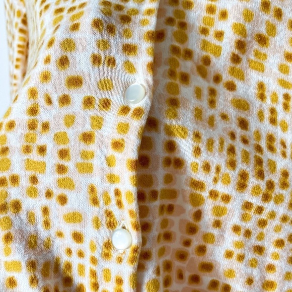 Jcrew 3/4 sleeve Sz. S pink and orange modern abstract patterned cardigan - Picture 8 of 10